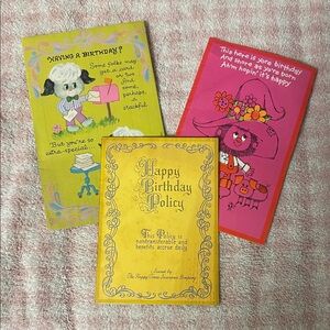 Vintage Birthday Cards Set